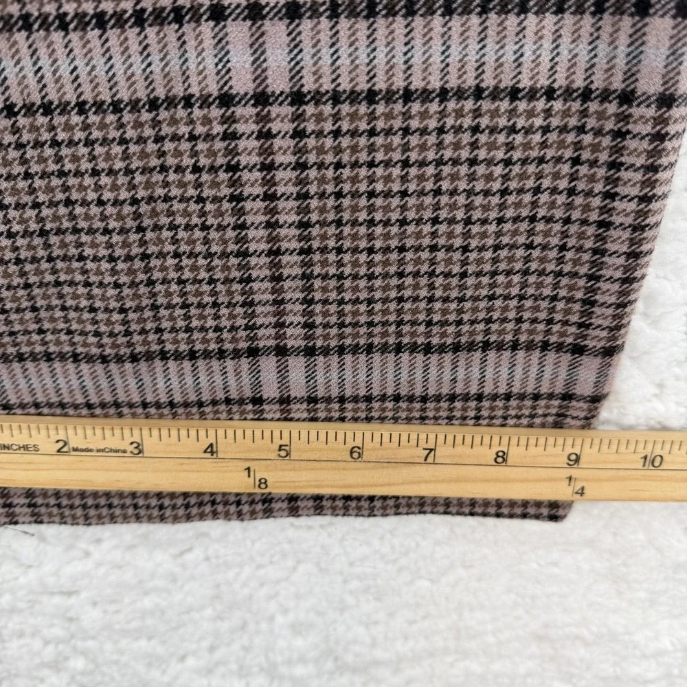Aritzia Wilfred Dress Pants Womens 4 Brown Plaid Tweed Pleated Relaxed Work‎